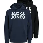 Jack & Jones Jjecorp Logo Sweat Hood 2Pk Mp Noos - Black - M