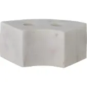 Bloomingville Florida kynttilänjalka 14,5x6x7,5 cm White marble