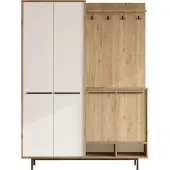 Skye Decor Eteisen vaatekaappi OS1-SW, ruskea/valkoinen