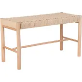 House Nordic Asta - Bench In Poplar Wood And Woven Seat, Nature, 35X80X45 Cm - Beige - ONE SIZE