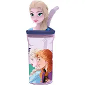 Disney Frozen 2 Juomapullo 3D Figuuri Tumbler 360 ml, Violetti