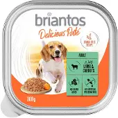 Briantos 27x300g Delicious Paté lammas & porkkana koiran märkäruoka