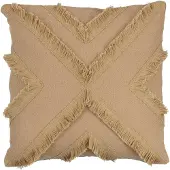 J-Line Cushion Cross Sq Polyes Beige - Beige - W40CM