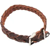 Heim -punottu nahkapanta, ruskea, 28–35 cm kaulanympärys, L 25 mm, koirille