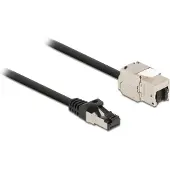 DeLOCK 87030, Tasainen, Musta, RJ-45, RJ-45, Uros, Naaras