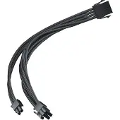 Silverstone PP07E (PCIe 6+2pin) -jatkokaapeli, 250mm, musta