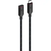 Unisynk 3.2 Gen2 USB-C -jatkokaapeli, uros-naaras, 100W, 0,8m, musta