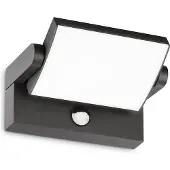 Ideal Lux Ulkoseinävalaisin liiketunnistimella Swipe Sensor, Musta, Metalli, Moderni