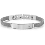 Nomination Sealover link teräsrannekoru zirkonioilla Black 135007/007