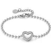 Nomination Soffio D'amore teräsrannekoru zirkonioilla heart 134000/022