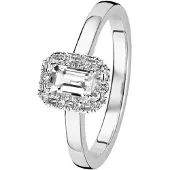 Kohinoor Valerie 0,1 ct topaasi-timanttisormus valkokulta 033-262VT-10-170