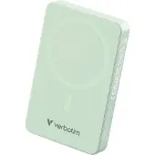 Verbatim 10 000mAh Charge 'n' Go Essentials, varavirtalähde, Magsafe, USB-C PD 20W, vihreä