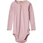 Wheat Lotta Ribbed Baby Body Lavender Mist 68 cm Purppura 68 cm Pojat, Tytöt