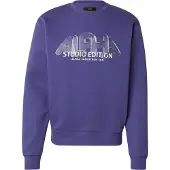 Alpha industries Collegepaita 'Studio Edition Vibe' tummanvioletti / valkoinen