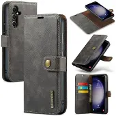 DG Ming Samsung S24 FE 2-in-1 magneetti lompakkokotelo - Harmaa