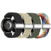 SKALO Punottu Tygaranneke Samsung Watch 6 40mm/44mm - Musta