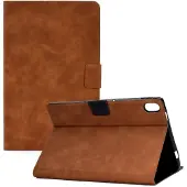 SKALO iPad 10.9 (2022) PU-nahkainen Lompakkokotelo - Ruskea