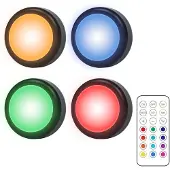 INF LED-kohdevalot 4 kpl 13 värillä, himmentimellä ja kaukosäätimellä