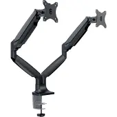 Multibrackets M Deskmount Spring Dual -monitorivarsi kahdelle näytölle 15-27", kaasujousella, 9 kg, musta