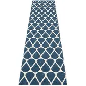 Pappelina , Otis matto 70x320 cm ocean blue / vanilla