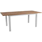 Brafab , Lyon ruokapöytä 92 x 194-252 cm Light Grey/Teak