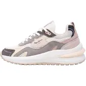 Pepe Jeans for woman. PLS60037 Wislow Sweet grey leather trainers (41), Flat, Suede, Laces, Casual