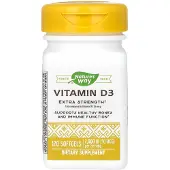 Nature'S Way , Vitamiini D3, Extra Voimainen, 50 mcg (2 000 IU), 120 Pehmoleipä