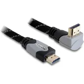 DeLOCK 2m High Speed HDMI 1.4, 2 m, HDMI-tyyppi A (vakio), HDMI-tyyppi A (vakio), 4096 x 2160 pikseliä, 3D, Musta, Harmaa (82994)