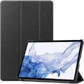 SKALO Samsung Tab S8 Trifold Suojakotelo - Musta