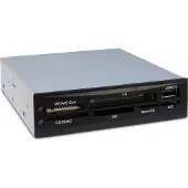 Inter-Tech CI-02, CF, CF-tyyppi II, MMC, MS Duo, MS Micro (M2), MS PRO, MS PRO Duo, Muistitikku (MS), MicroDrive,..., Musta, 3.5", 480 Mbit/s, Data, T (88884088)