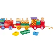 Small Foot - Wooden Stacking Blocks Train 16dlg.