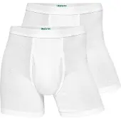JBS Organic Bokserit 2-pack - Valkoinen, koko Medium