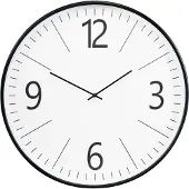 House Nordic Sari - Wall Clock, Black And White, , Silent Movement, Ø51 Cm - Black - 51X51X5CM