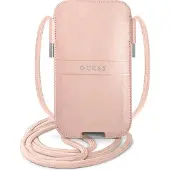 GUESS Pouch Saffiano Medium Vaaleanpunainen