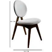 Skye Decor 2 tuolin setti Hanah Home Touch v2 - pähkinä, kerma