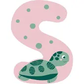 Small Foot - Wooden Animal Children's Letter - S