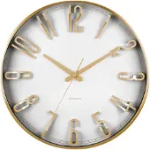 Karlsson seinäkello Elevated Glam metallic white KA6016WH