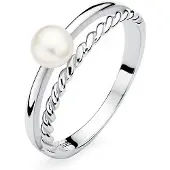Lykken Pearls avoin helmihopeasormus -180