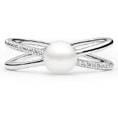 Lykken Pearls zirkonia-helmihopeasormus -175