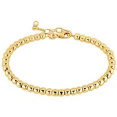 Lykken Casuals kullattu hopeahelmirannekoru 4mm 16+3cm