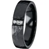 Kohinoor Duetto Black 0,03 ct zirkonium-timanttisormus 006-807-03-190