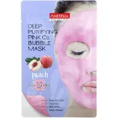 Purederm Bubble Vegaaninen kasvonaamio Pink Peach 20g