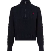 Ralph Lauren for woman. 211963467002 Navy cotton knitted jumper in ecru knit (S), Casual