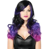 Leg avenue Allure Multi Color Wig Black/Purple