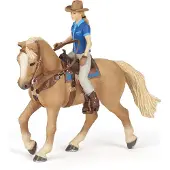 Papo Cowgirl and her horse hevonen ja ratsastaja