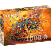 Enjoy Basket with Flowers 1000p palapeli