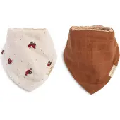Filibabba Bandana Kuolalaput 2-pack, Lucky/Amber Brown