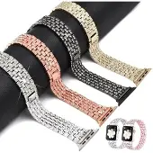SKALO Teräsranneke Bling Apple Watch Series 10 42mm - Hopea