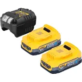 DeWalt Akku DCB1102E2-QW; 18 V; 2x1,7 Ah; Li-ion + latauslaite DCB1102