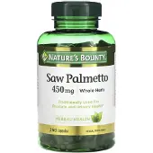 Natures Bounty , Saw Palmetto, 450 mg, 250 Pillereitä